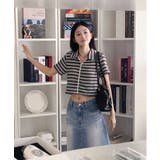 ストライプジップアップTシャツ | by muni:r | 詳細画像6