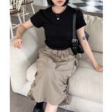 シャーリングクロップド半袖Tシャツ | by muni:r | 詳細画像19