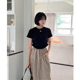 シャーリングクロップド半袖Tシャツ | by muni:r | 詳細画像24