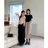 シャーリングクロップド半袖Tシャツ | by muni:r | 詳細画像30