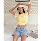 シャーリングクロップド半袖Tシャツ | by muni:r | 詳細画像55