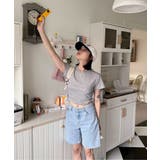 シャーリングクロップド半袖Tシャツ | by muni:r | 詳細画像61