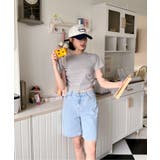 シャーリングクロップド半袖Tシャツ | by muni:r | 詳細画像74