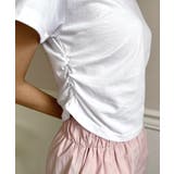 シャーリングクロップド半袖Tシャツ | by muni:r | 詳細画像75