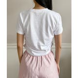 シャーリングクロップド半袖Tシャツ | by muni:r | 詳細画像76
