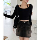 ホルターネッククロップドロングTシャツ | by muni:r | 詳細画像1