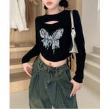 ユニークレイヤードプリントTシャツ | by muni:r | 詳細画像2