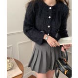 リボンアンゴラ風ニットカーディガン | by muni:r | 詳細画像11