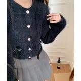 リボンアンゴラ風ニットカーディガン | by muni:r | 詳細画像14