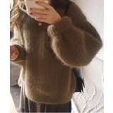 ソフトリブラウンドカラーニット | by muni:r | 詳細画像8