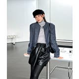 デニムノーカラーショートジャケット | by muni:r | 詳細画像2