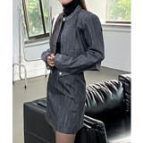 デニムノーカラーショートジャケット | by muni:r | 詳細画像25