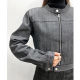 デニムノーカラーショートジャケット | by muni:r | 詳細画像38