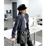 デニムノーカラーショートジャケット | by muni:r | 詳細画像5