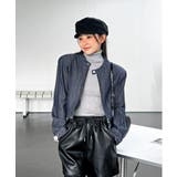 デニムノーカラーショートジャケット | by muni:r | 詳細画像7