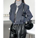 デニムノーカラーショートジャケット | by muni:r | 詳細画像9