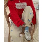 リボンプリントジョガーパンツ | by muni:r | 詳細画像1 