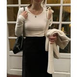 アンバルショルダーリボンTシャツ | by muni:r | 詳細画像15