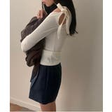 アンバルショルダーリボンTシャツ | by muni:r | 詳細画像4