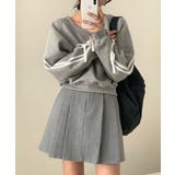 リボンバイカラークロップドスウェット | by muni:r | 詳細画像1