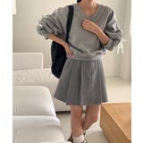 リボンバイカラークロップドスウェット | by muni:r | 詳細画像12