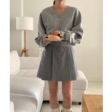 リボンバイカラークロップドスウェット | by muni:r | 詳細画像15