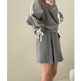 リボンバイカラークロップドスウェット | by muni:r | 詳細画像21