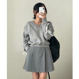 リボンバイカラークロップドスウェット | by muni:r | 詳細画像22