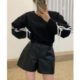 リボンバイカラークロップドスウェット | by muni:r | 詳細画像25