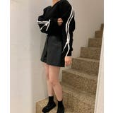 リボンバイカラークロップドスウェット | by muni:r | 詳細画像27