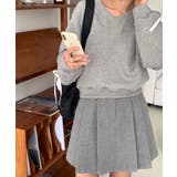 リボンバイカラークロップドスウェット | by muni:r | 詳細画像3