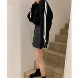 リボンバイカラークロップドスウェット | by muni:r | 詳細画像30