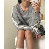 リボンバイカラークロップドスウェット | by muni:r | 詳細画像4