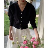 パールボタンVネックパフカーディガン | by muni:r | 詳細画像16