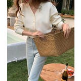 パールボタンVネックパフカーディガン | by muni:r | 詳細画像8