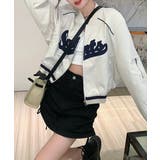 レタリングカジュアルスタジアムジャンパー | by muni:r | 詳細画像1