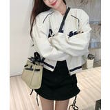 レタリングカジュアルスタジアムジャンパー | by muni:r | 詳細画像10