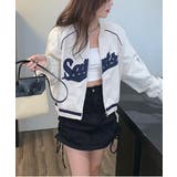 レタリングカジュアルスタジアムジャンパー | by muni:r | 詳細画像11