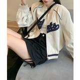 レタリングカジュアルスタジアムジャンパー | by muni:r | 詳細画像5