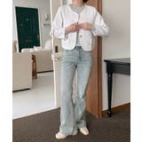 スリムウォッシングロングブーツカットデニム | by muni:r | 詳細画像35