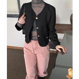 ゴールドボタンラウンドツイードジャケット | by muni:r | 詳細画像21