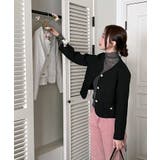 ゴールドボタンラウンドツイードジャケット | by muni:r | 詳細画像26