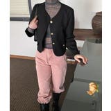 ゴールドボタンラウンドツイードジャケット | by muni:r | 詳細画像33