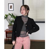 ゴールドボタンラウンドツイードジャケット | by muni:r | 詳細画像38