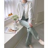 ゴールドボタンラウンドツイードジャケット | by muni:r | 詳細画像4