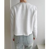 ゴールドボタンラウンドツイードジャケット | by muni:r | 詳細画像45