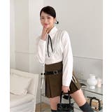 サイドプリーツベルトセットスカート | by muni:r | 詳細画像43 