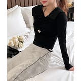 シャーリングワイドカラー長袖Tシャツ | by muni:r | 詳細画像38