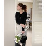 シャーリングワイドカラー長袖Tシャツ | by muni:r | 詳細画像41