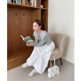 シャーリングワイドカラー長袖Tシャツ | by muni:r | 詳細画像58